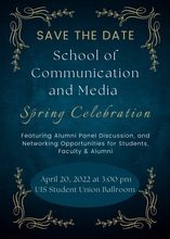 Invitation for SCM alumni event on April 20.