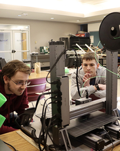 Students working in lab