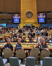 UIS students on the UN floor