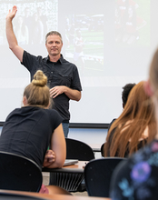 Professor in classroom