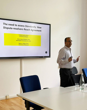 Sharma presenting in Italy