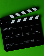 movie production clapper board