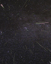 A photo of the Perseid meteor shower