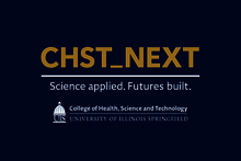 Logo for strategic plan stating CHST_NEXT with our tagline, Science applied. Futures Built.