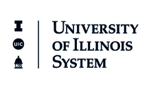 University of Illinois System logo with three icons.