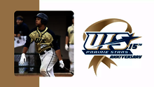 A photo of Zion Pettier paired with the UIS Athletics 15 Years NCAA DII Anniversary logo