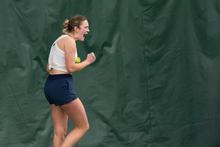 Niamh Grogan celebrating during a tennis match