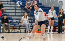 Makenna Cox #19. Volleyball vs. Upper Iowa University Friday, November 7, 2025.