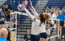 Makenna Cox #19. Volleyball vs. Upper Iowa University Friday, November 7, 2025.