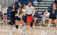 Kendall Johnson #14. Volleyball vs. Upper Iowa University Friday, November 7, 2025.