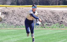 Malie Bender playing center field
