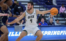 Evan Simon playing basketball