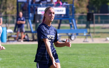 Mallory Herber playing soccer