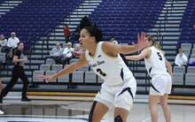 Kayla Rice playing defense