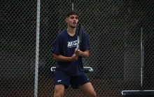 Miran Todorovic playing tennis at UIS