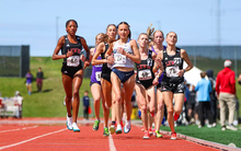Maddie Miller in outdoor track race