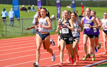 Madelyn Miller running outdoor track