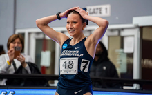 Maddie Miller-Ross reacts to winning conference championship