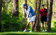 Jake Baldin golfing at UIS