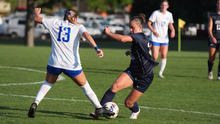Abbie Gleason playing soccer