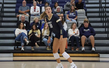 Alexis Schwartz playing volleyball