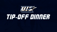 UIS Basketball Tip-Off graphic with basketball logo and images of UIS men's and women's basketball athletes making layups