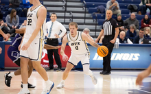 Britton Dutton playing basketball