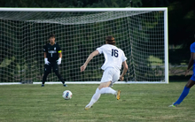 Corne Boshoff shot on goal