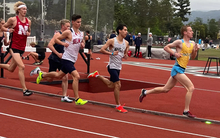 Isaac Cortes running outdoor track