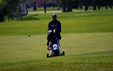 Ira Joshi walking on golf course