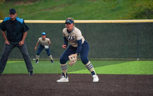 Olivia DeLuca playing second base
