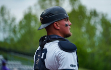 Ivan Dahlberg in catcher's gear