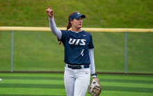UIS Softball Athlete Bailey Masching in the infield