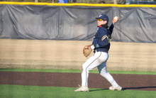 Jackson Blemler playing second base