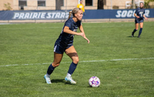 Mallory Herber playing soccer