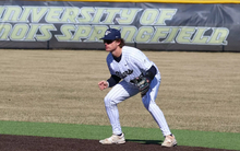 Tyler Thompson playing baseball