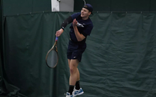 Viktor Karpati playing tennis 