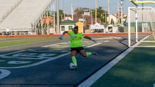 Gigi Yurevich in goal for the Prairie Stars