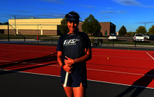 Alisha Deogaonkar on court at ITA Regional
