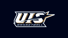 UIS Basketball logo on navy blue background