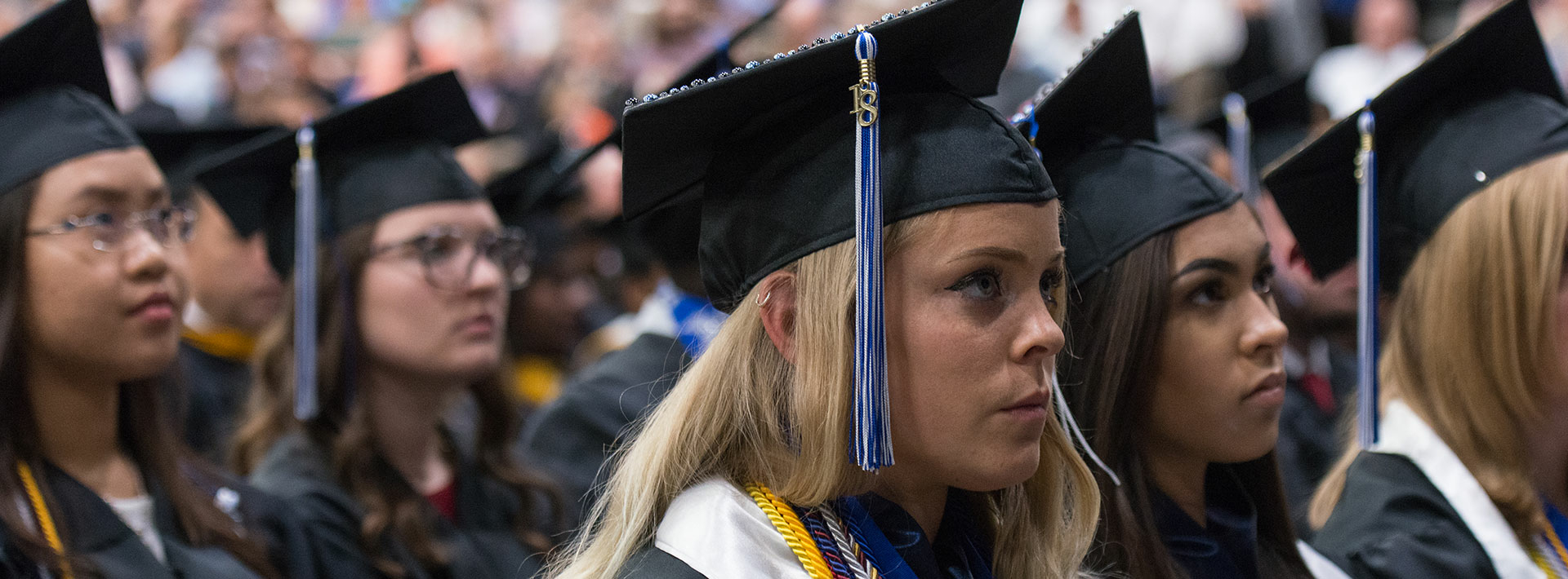 Graduates listen to commencement speech