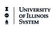 University of Illinois System logo with icons.