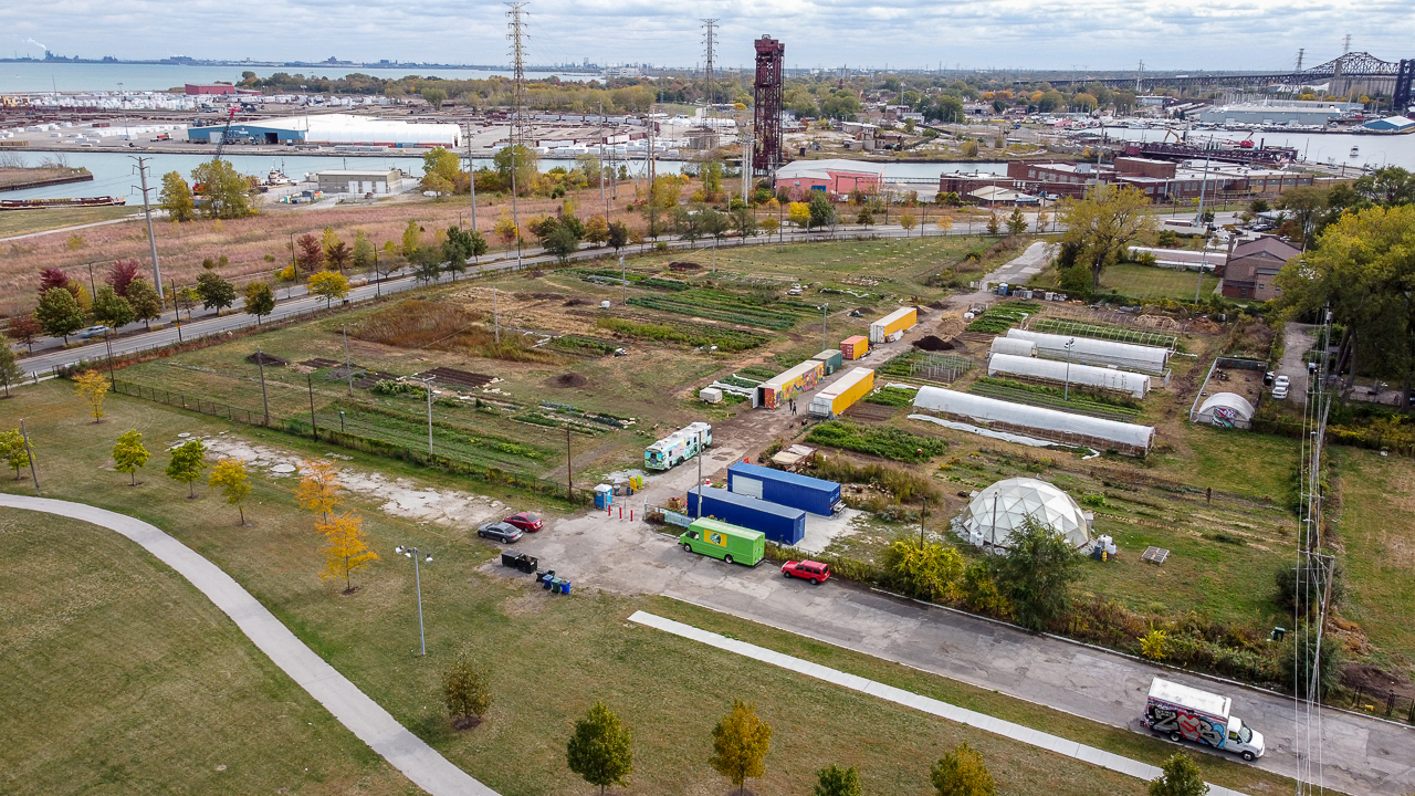 drone shot of medina climate justice