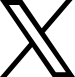 Twitter/X logo, an all black X