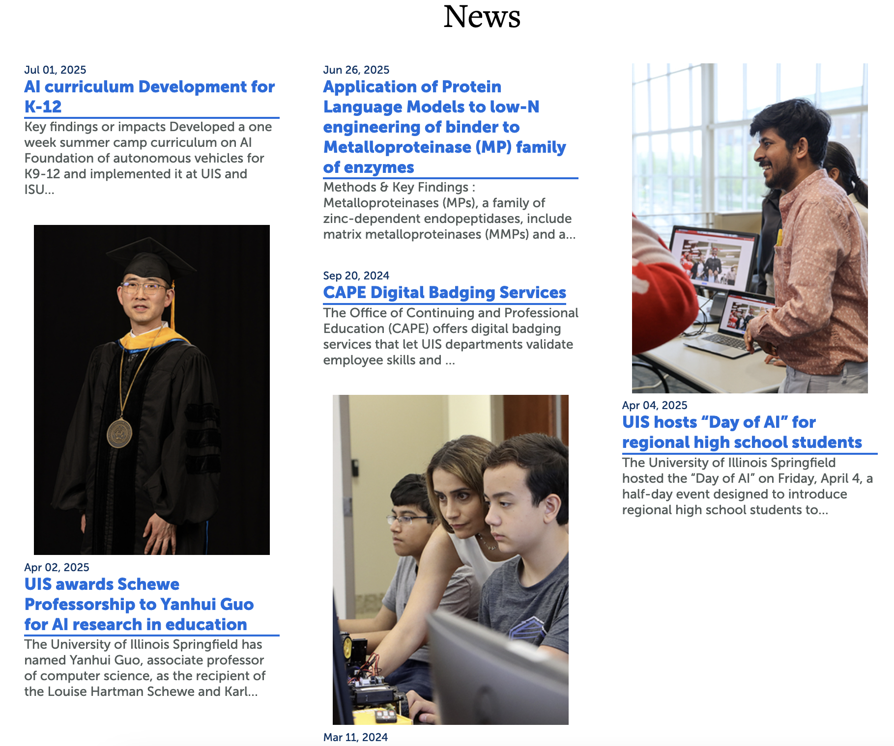 screenshot of a newsfeed