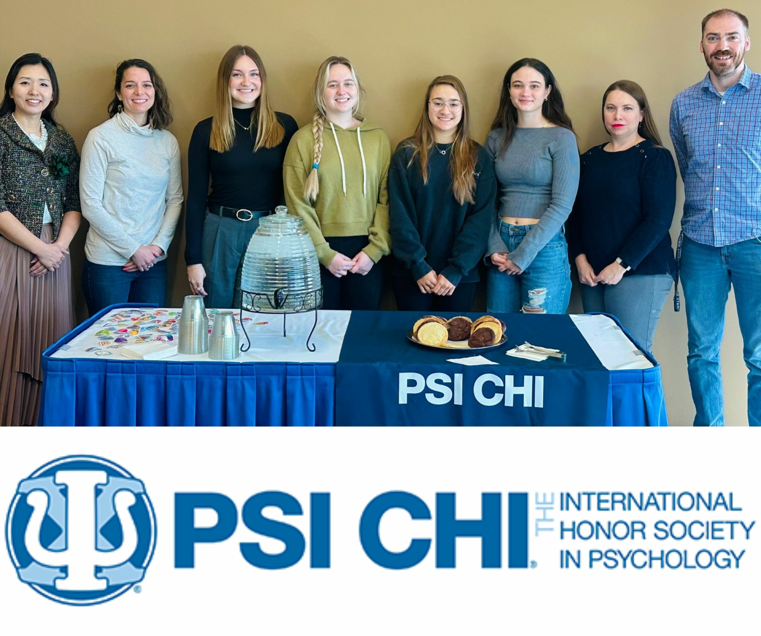 Psychology students and faculty at Psi Chi Honor Society fall 2024 induction ceremony