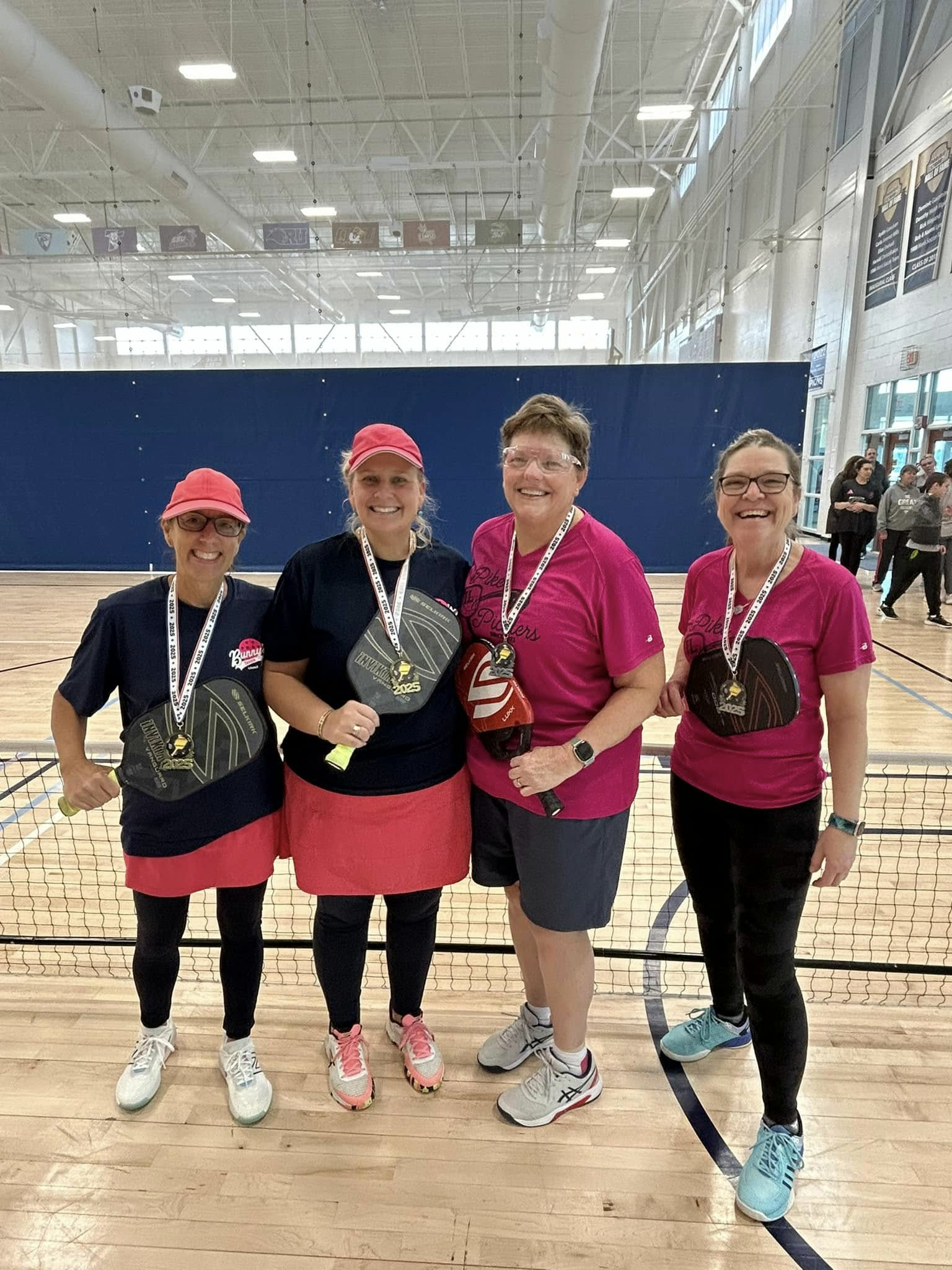 Winners of a previous pickle ball tournament