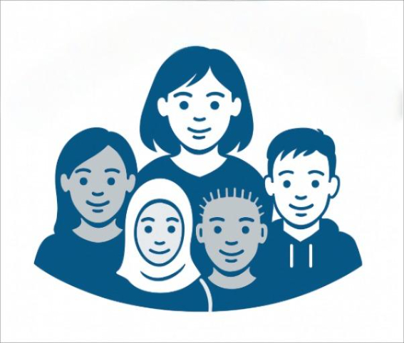 A group of diverse students.