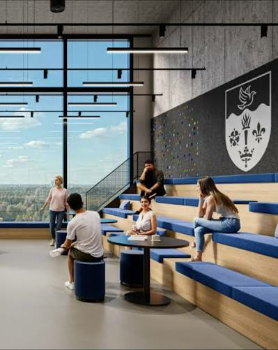 Modern study space at Hull with large windows for natural light