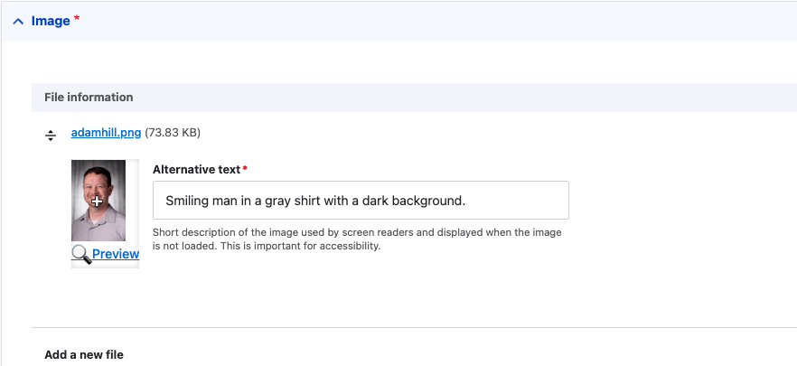media file with focal point option